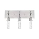 Westinghouse Cava 22W Three-Light LED Indoor Wall Fixture Brushed Nickel Finish with Bubble Glass 63721