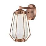 Westinghouse Corina Outdoor Dimmable LED Wall Fixture Washed Copper Finish Clear with Seeded Glass 63735