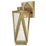 Westinghouse Zion Outdoor Dimmable LED Wall Fixture Antique Brass Finish with Clear Seeded Glass 63746