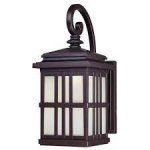 Westinghouse Outdoor Dimmable LED Wall Fixture Oil Rubbed Bronze Fixture with Frosted Glass 64002