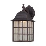 Westinghouse Outdoor Dimmable Led Wall Fixture Weathered Patina Finish with Clear Seeded Glass 64000