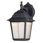 Westinghouse Outdoor Dimmable LED Wall Fixture Black Finish with Clear Seeded Glass 64001