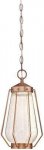 Westinghouse Corina Outdoor Dimmable LED Pendant Fitting Washed Copper Finish with Clear Seeded Glass 63737