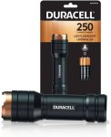 Duracell Durable LED Aluminium Flashlight, 250 Lumen, 3 AAA Batteries Included S19016