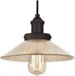 Westinghouse Bonnie One-Light Indoor Pendant Fitting Oil Rubbed Bronze Finish with Ribbed Antique Mirror Glass 63382