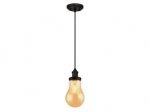 Westinghouse Oil Rubbed Bronze Finish with Amber Teardrop Glass One-Light Indoor Pendant Fitting 63370