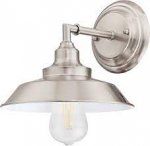 Westinghouse Iron Hill One-Light Indoor Wall Fixture Brushed Nickel Finish 63543