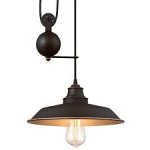Westinghouse Iron Hill One-Light Indoor Pulley Pendant Fitting Oil Rubbed Bronze Finish with Highlights 63632
