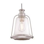 Westinghouse Brynn Pendant Fitting Brushed Nickel Finish Clear Glass 63639