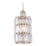 Westinghouse Sophie One-Light Indoor Pendant Fitting Brushed Nickel Finish with Crystal Prism Glass 63389