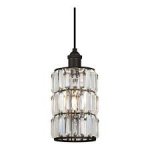 Westinghouse Sophie One-Light Indoor Pendant Fitting Oil Rubbed Bronze Finish with Crystal Prism Glass 63384