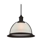 Westinghouse Oil Rubbed Bronze Finish with Frosted Glass One-Light Indoor Pendant Fitting 63369