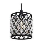 Westinghouse Waltz Indoor Pendant Fitting Matte Black Finish with Crystals 63627