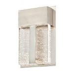 Westinghouse Cava II Outdoor Dimmable LED Wall Fixture Brushed Nickel Finish with Bubble Glass 63490