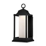 Westinghouse Brook One-Light Outdoor Dimmable LED Wall Fixture Textured Black Finish with Frosted Glass 63472