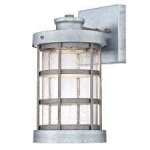 Westinghouse Barkley One-Light Outdoor Dimmable LED Wall Fixture Galvanized Steel Finish with Clear Seeded Glass 63478