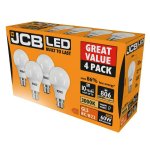 JCB GLS B22 8.5W 3000K Warm White 4 Pack S15143