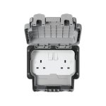 MK Masterseal K56482GRY 13A 2G IP66 Switched Socket Grey