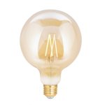 4Lite WiZ Connected SMART LED WiFi Filament Bulb 6.5W E27 G125 Globe Clear Amber 125mm - 4L1/8018