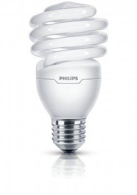 Philips economy twister 23w 240v ES E27 6500K CFL Low Energy Spiral Helix Bulb - Pack of 2