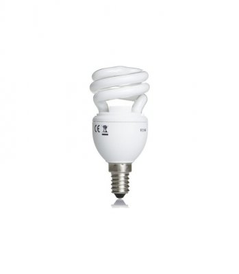 GE 8w 240v SES E14 2700K CFL Low Energy Spiral Helix Bulb