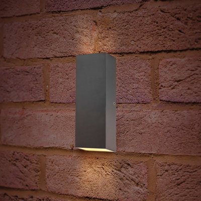 Integral 8w LED Contemporary Outdoor Lighting Pablo Dark Grey 3000k Warm White