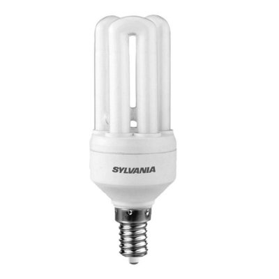 Sylvania Mini-Lynx Fast Start 11w 240v SES E14 6500K Daylight white home light bulb