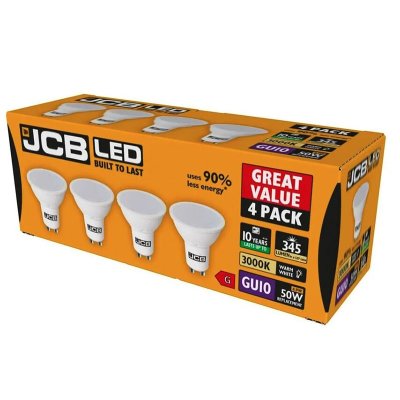 JCB GU10 4.9W 345LM 3000K Warm White 4 Pack S15147