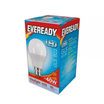 Eveready LED GLS B22 4.9W 470LM 6500K Daylight S13619