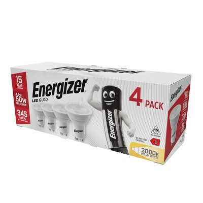 Energizer LED GU10 4.2W 345LM 3000K Warm White 4 Pack S14425