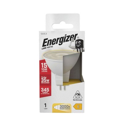 Energizer LED MR16 GU5.3 3.4W 345LM 3000K Warm White S8832