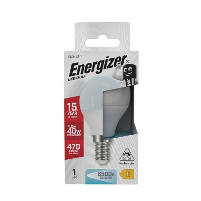 Energizer 4.2W E14 LED Golfball 470lm 6500k Daylight S9414