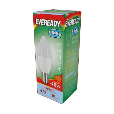 Eveready 4.9W B15 LED Candle 470lm 6500K Daylight S13613