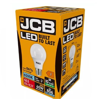 JCB 8.5W E27 LED GLS 806lm 6500K Daylight S10990