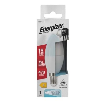 Energizer 4.2W E14 LED Candle 470lm 6500K Daylight S9418