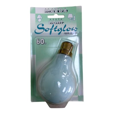 Mazda Softglow 60W BC B22 Apple White GLS Light Bulb