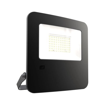 Ansell LED Floodlight 50w 3000K LED Flood security Light IP65 Black AZILED50/WW