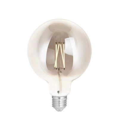 4Lite WiZ Connected SMART LED WiFi Filament Bulb 6.5W E27 G125 Globe Clear Smoky 125mm - 4L1/8019