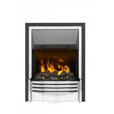 Dimplex Pomona POM20 2kW Optimyst Chrome Inset Electric Fire Heater