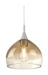 Westinghouse Indoor Pendant Fitting Brushed Nickel Finish Amber and Clear Glass 63669